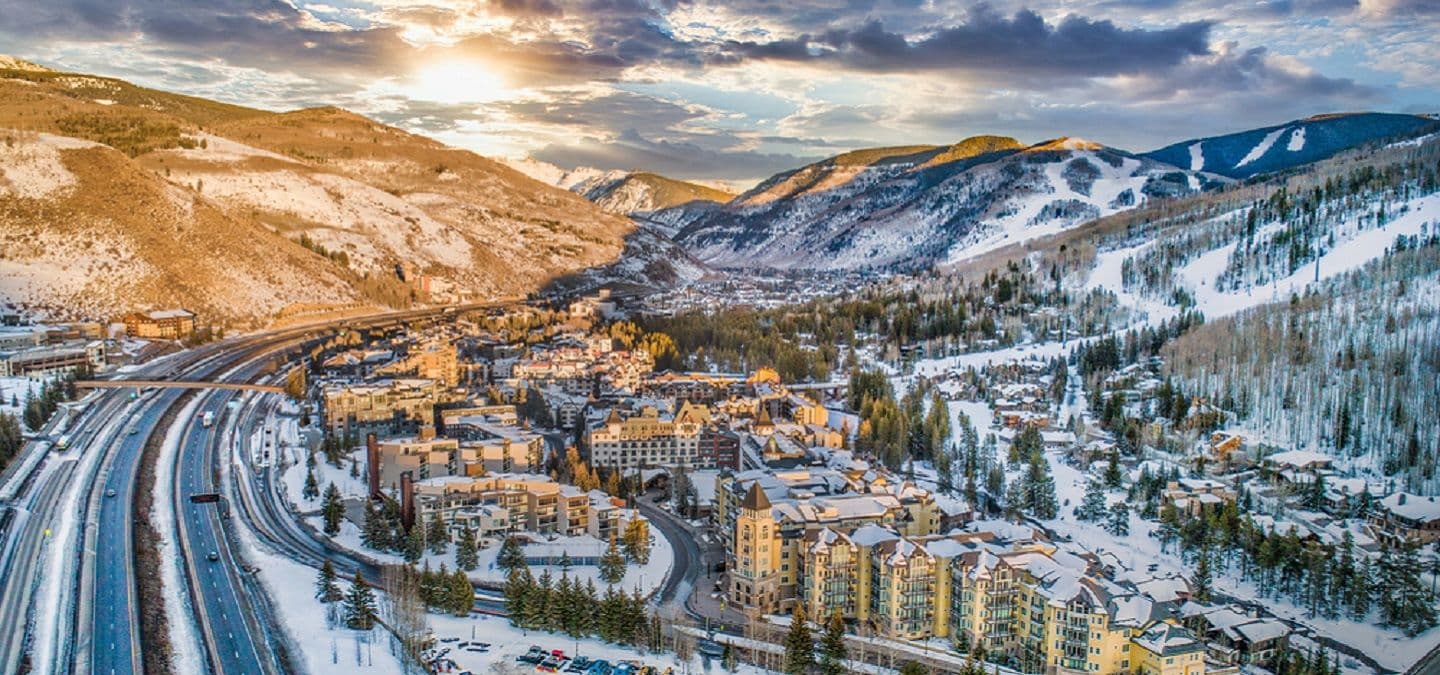Vail Village aerial view